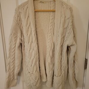 American Vintage Cream Cable Knit Cardigan
